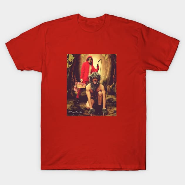 Red Riding Hood vs. Big Bad Wolf #1 T-Shirt by ChrisRiley